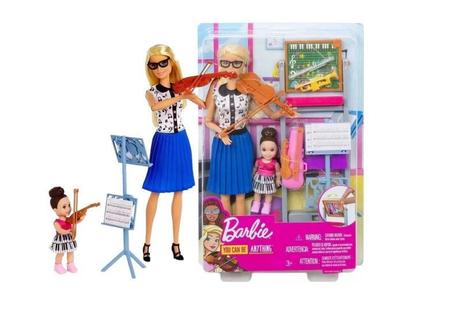 Conjunto Boneca Barbie Profissões Esportes Quero Ser Professora Futebol  Loira Mini Boneca - Mattel - Boneca Barbie - Magazine Luiza