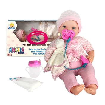 Boneca Bebe Reborn Miyo Menina Macia Roupa Rosa Fofinha Original