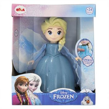 Linda Boneca Frozen Elsa Com Som 24cm Menina Brinquedos