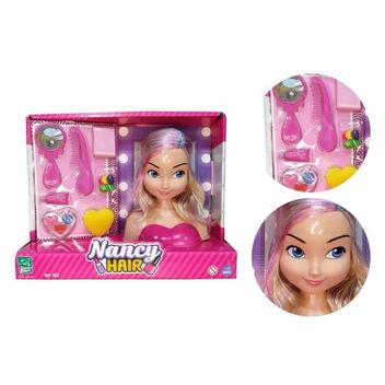 Boneca Nancy Hair Loira Pentear Maquiagem Salão Menina Barbi