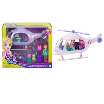 Boneca Polly Pocket Helicóptero de Aventura - com Acessórios Mattel