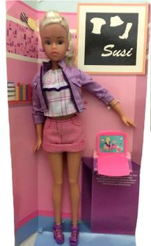 Boneca Susi Wireless Com Mini Notebook Rosa De Brinquedo - Estrela