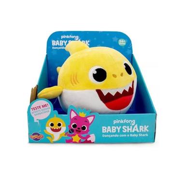 Boneco Baby Shark Pelucia Dia e Noite Com Som e Luz 2358 Sunny