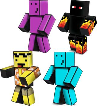 Bonecos Melzinha + Mel 35 cm Turma Do Problems Minecraft, Magalu Empresas