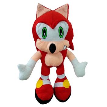 Boneco Sonic De Pelúcia Super Macia Vermelho 50cm