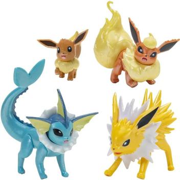 Boneco Pokémon Evolution Multi Pack Eevee Flareon Jolteon Vaporeon ...