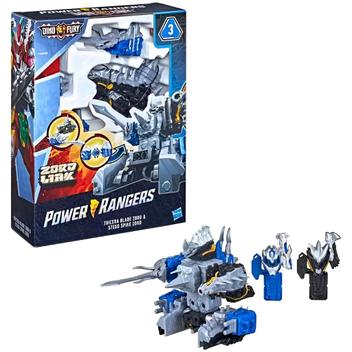 Bonecos Power Rangers Dino Fury Tricera Blade E Stego Spike Zord