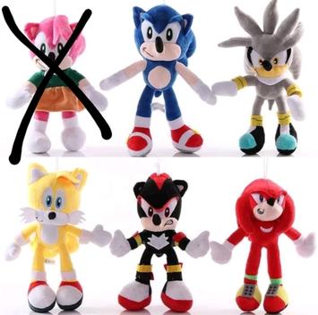 Boneco Pelucia Sonic Sega Musical 28cm + Brinde