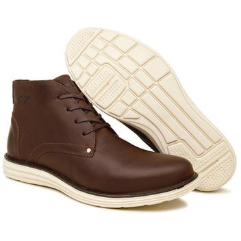 Bota casual masculina couro marrom - Casualstock - Bota Masculina ...