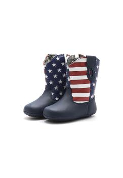 bota azul marinho cano longo