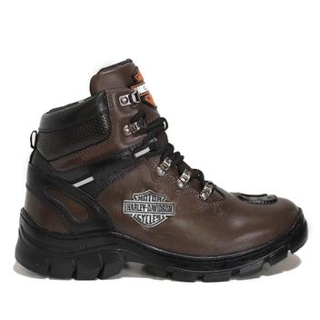 Bota Harley Davidson Masculina Motociclista em Couro com Palmilha