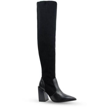 Bota Meia Cano Longo Feminina Salto Bloco Alto Bottero Couro - Bota ...