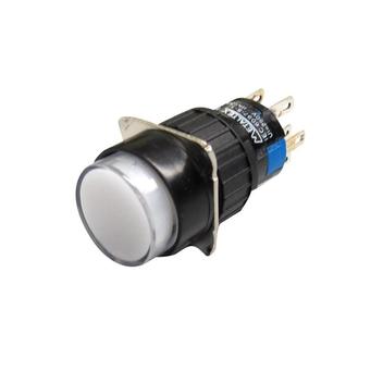 Botão Pulsador Plástico Iluminado Branco 16mm IP40 220V - Metaltex ...