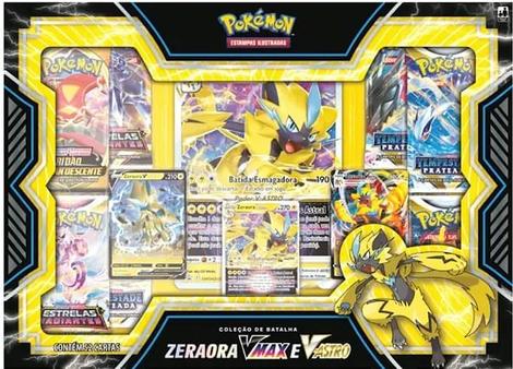 Pokémon Box Coleção De Batalha Premium V-max V-astro Zeraora - Pokemon TCG  Copag - Deck de Cartas - Magazine Luiza