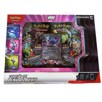Box Pokemon Coleção Ex Lendas Azuis 49 Cartas Dialga Copag - Deck