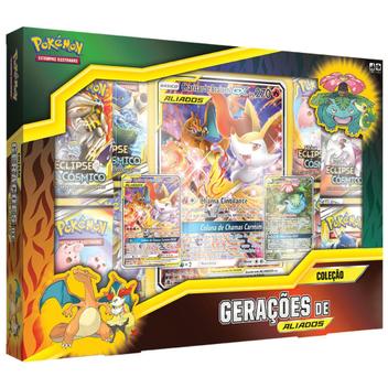 Box Pokémon - Coleção Aliados - Reshiram e Charizard-GX - Copag