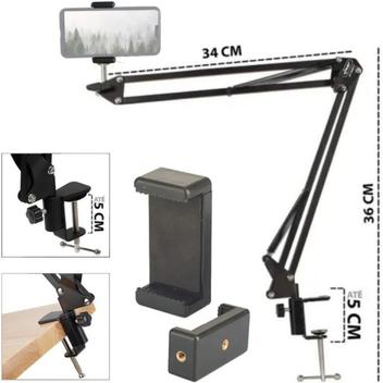 Braço Articulado de Mesa para Celular Smartphone Suporte flexível ...