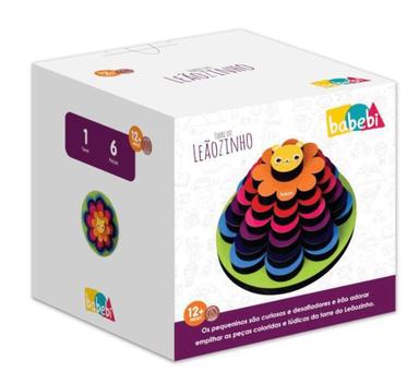 Brinquedo Educativo Torre Do Leãozinho - Pecinhas De Montar Em Madeira | Babebi