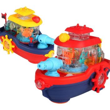 Brinquedo Barco Interativo Lança Água Bate e Volta Som E Luz - Toy king ...