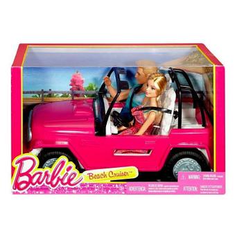 Carro Jeep Praia Barbie Com Boneca E Ken Mattel Importado