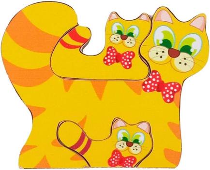 Jogo de encaixe didatico trem e gato de madeira mdf com 13 pecas 31x24cm -  CONECTA - Brinquedos Educativos - Magazine Luiza