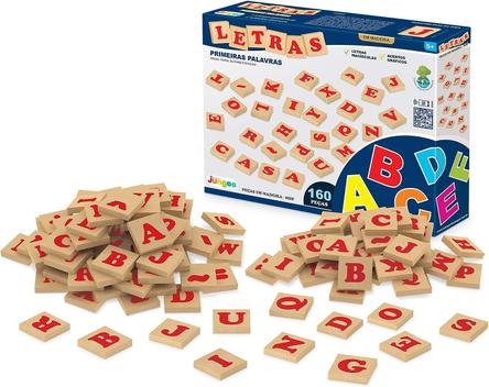 Brinquedo Escolar Pedagógico para Alfabetização Letras 160 Peças ...