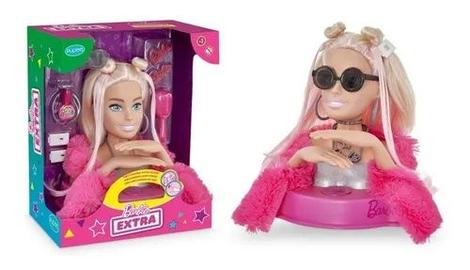 Brinquedo para menina Boneca Barbie Styling Head Core com 12 Frases e  Acessórios Cabelereira Estilista Pupee Brinquedo Maquiagem Maquiadora