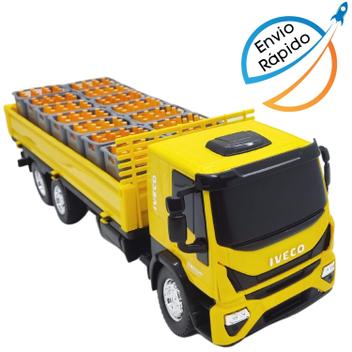 Miniatura Caminhão Brinquedo Infantil Iveco Bebidas Garrafas