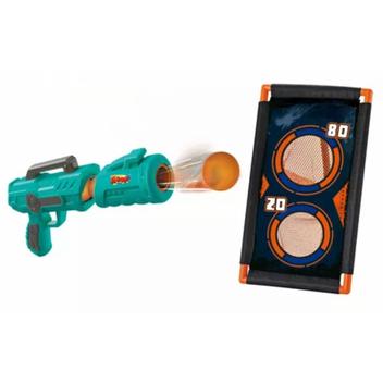 Brinquedo Infantil Lançador Arma Arminha - Tiro ao Alvo C/ 12