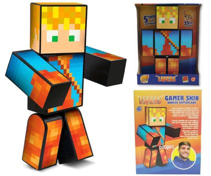 Boneco infantil authentic games r minecraft 35cm - ALGAZARRA - Boneco  Minecraft - Magazine Luiza