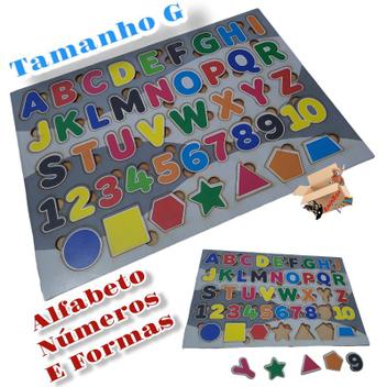 Alfabeto de Encaixe - Brinquedos Educativos e Pedagógicos - Gemini