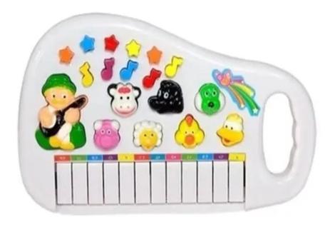 Pianinho Educativo Baby com Jogos e Sons dos Bichos Amarelo com Alça - DM  Toys - Piano / Teclado de Brinquedo - Magazine Luiza