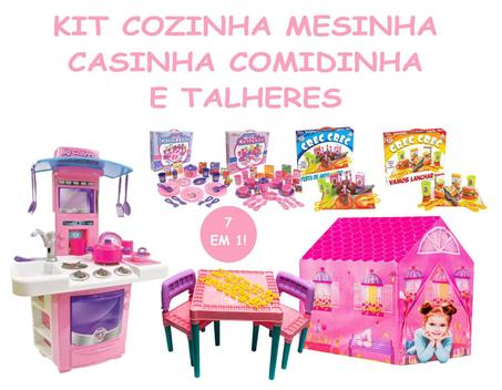 Jogo De Cozinha Menina Tá Na Mesa Toy Nig - Bom Preço Magazine