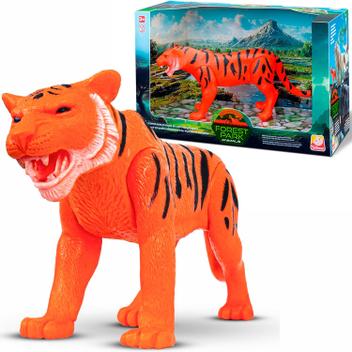 Brinquedo Tigre Forest Animals 28 cm Vinil Articulado Realista - Silmar ...