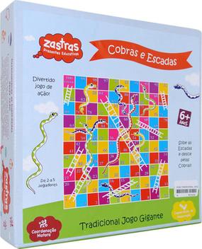 Jogo Tradicional Cobras e Escadas Gigante Educativo Pedagógico