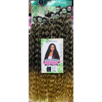 Cabelo Cacheado Bio Fibra Lindona Fashion Classic Longo Tela Cor  Preto/loiro Mel Mt1b/27