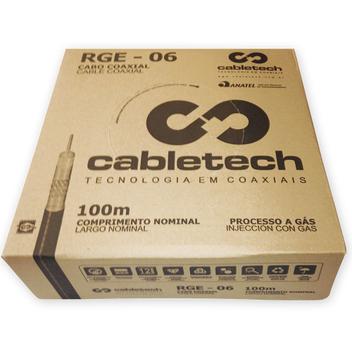 Cabo Coaxial Cabletech Rge-06 60% Branco - 100 Metros - Cabo Coaxial ...