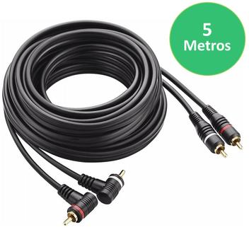 Cabo Rca 5 Metros Emborrachado Para Modulo Amplificador + Qualidade de ...