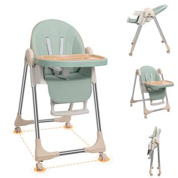 Cadeira Alta Baby Gentle Monster 3.0 - Dobrável - Bandeja Dupla - Arnês 5 Pontos - 3 Anos Garantia