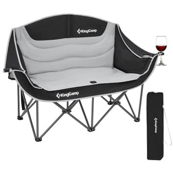Cadeira de Acampamento KingCamp Double Loveseat 200kg - com Porta-Copos ...