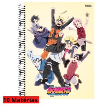 Caderno 10 Matérias Boruto Anime Naruto Universitário – Papelaria Giga