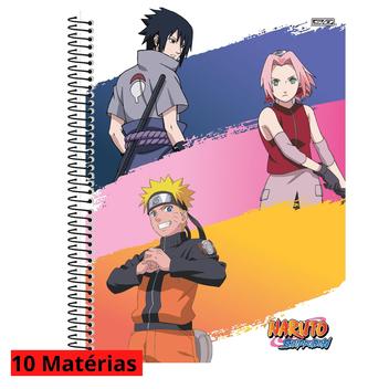 Caderno Anime Naruto Uzumaki 10 Matérias Universitário - TECH KING