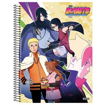 Caderno 10 Matérias Boruto Anime Naruto Universitário – Papelaria Giga