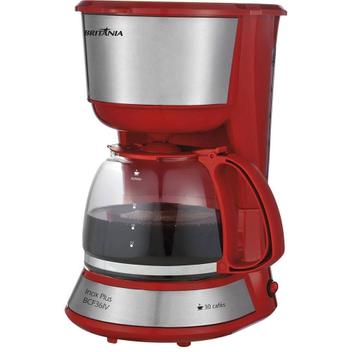 Cafeteira Elétrica Britânia Inox Plus Vermelho 110v - Bcf36iv
