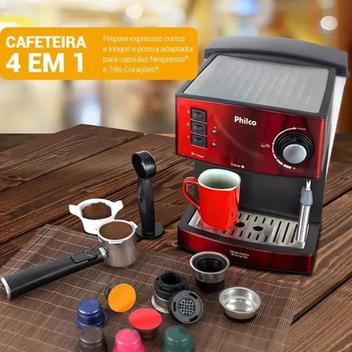 Cafeteira Philco Expresso 4 em 1 Inox Red 127v - Cafeteira Expresso ...