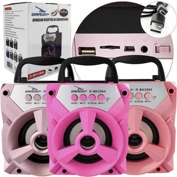 Caixa de Som Grasep Rosa D-bh1064