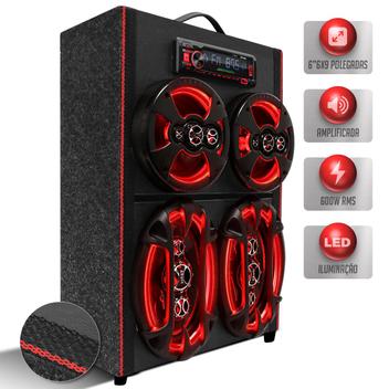Caixa De Som Corujinha Residencial Shutt 600w 6x9 6 Pol Player Completa ...