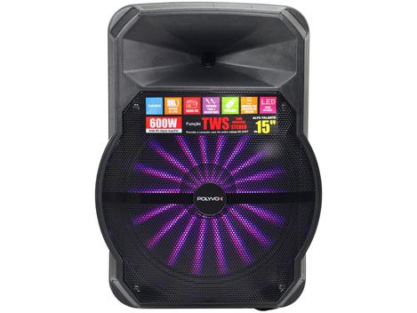 Caixa de Som Polyvox XC 515T Bluetooth Amplificada - Portátil 600W