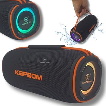 Caixa de Som Portátil 60W Bluetooth A prova D'água IPx6 USB