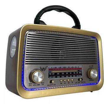 Caixa De Som Portatil Bluetooth Rádio Am Fm Retro Grasep - Rádio ...